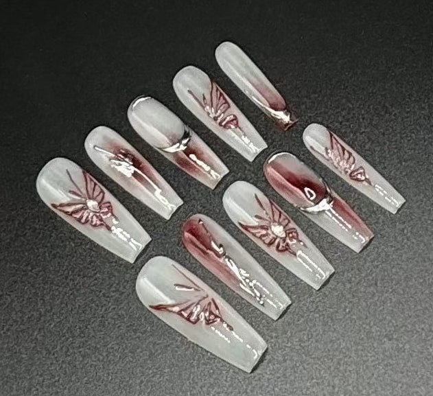 Blood Moon Elegance Press-on Nails
