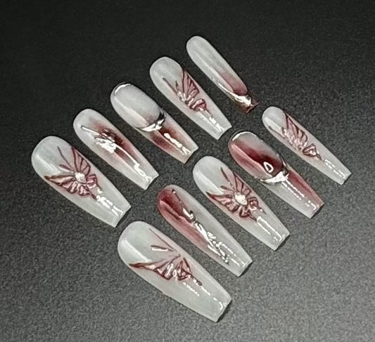 Blood Moon Elegance Press-on Nails