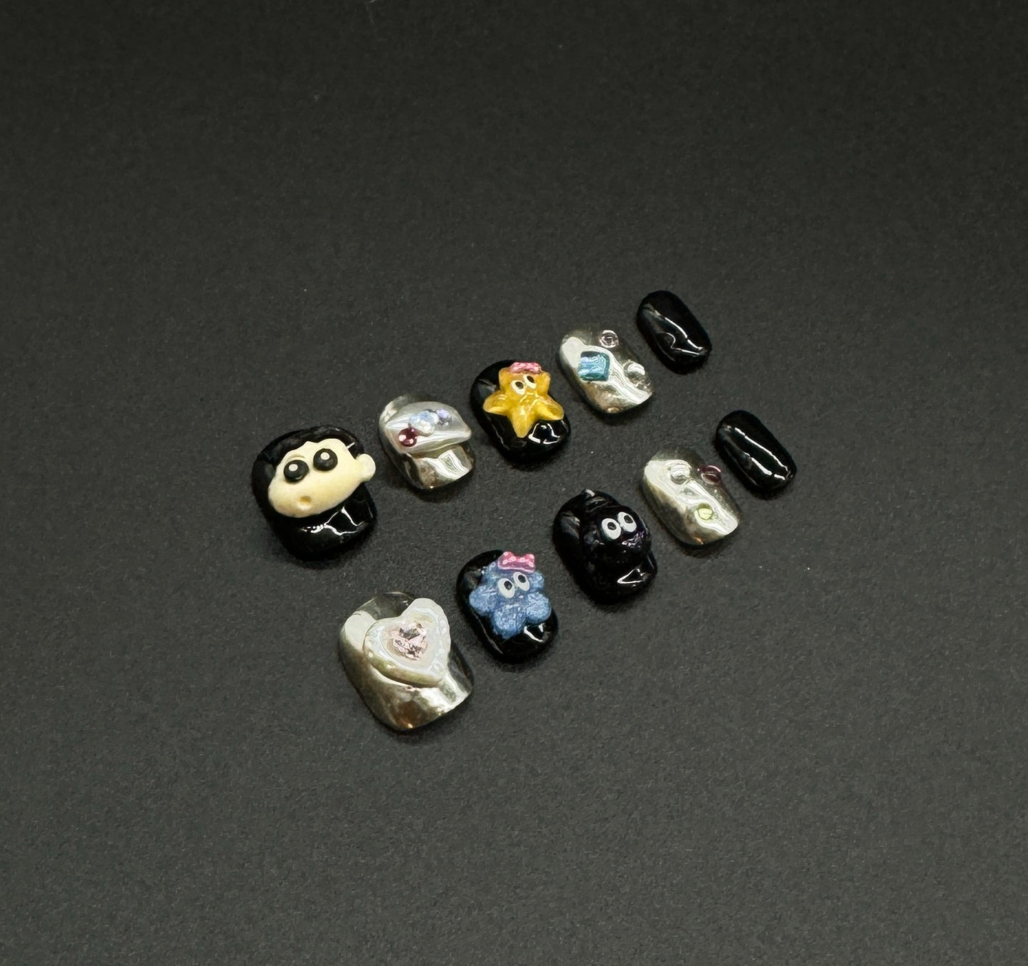 Cartoon with Heart Press-on Nails