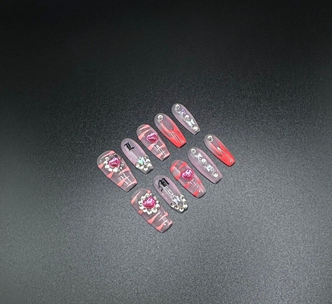 Crystal Clear Diamond Press-on Nails