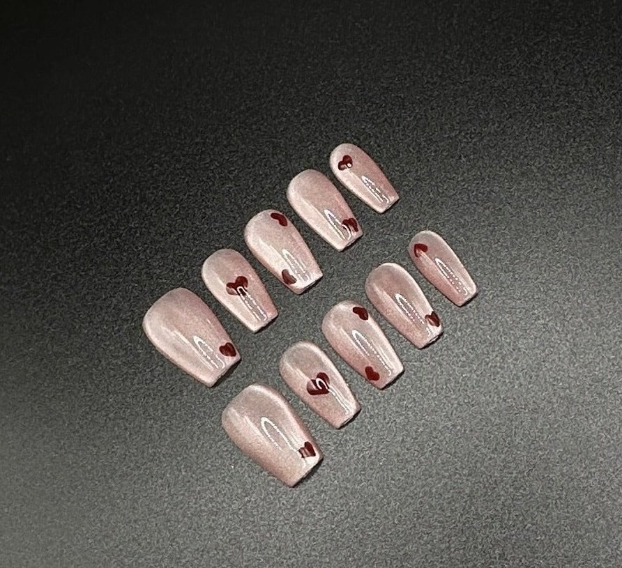 Nude Heart Press-on Nails