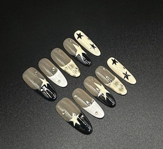 Earthy Star Press-on Nails