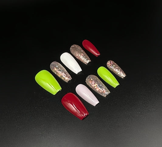 Twinkling Fiesta Press-on Nails