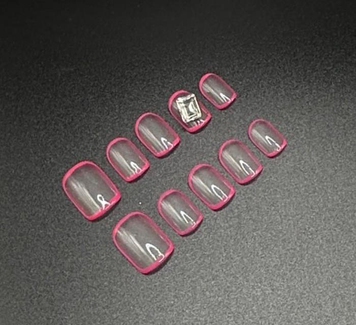 Ruby Flames Press-on Nails