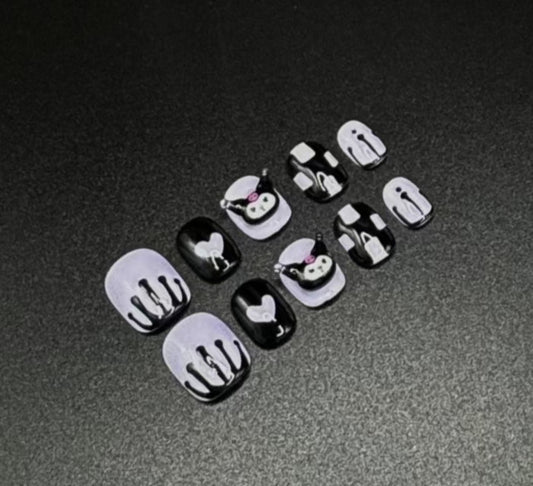 Purple Kuromi Press-on Nails